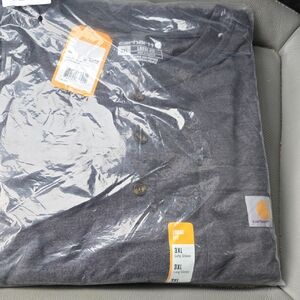 Carhartt Men's Charcoal 3 Button Long Sleeve Shirt